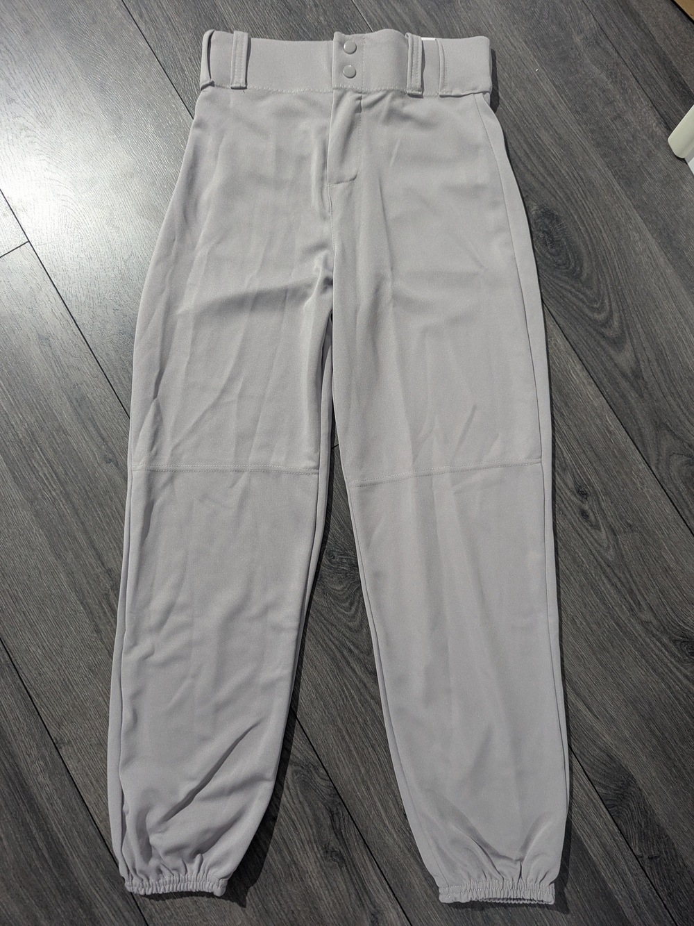 Men's Light Gray Athletic Baseball Pant Joggers with Elastic Cuffs